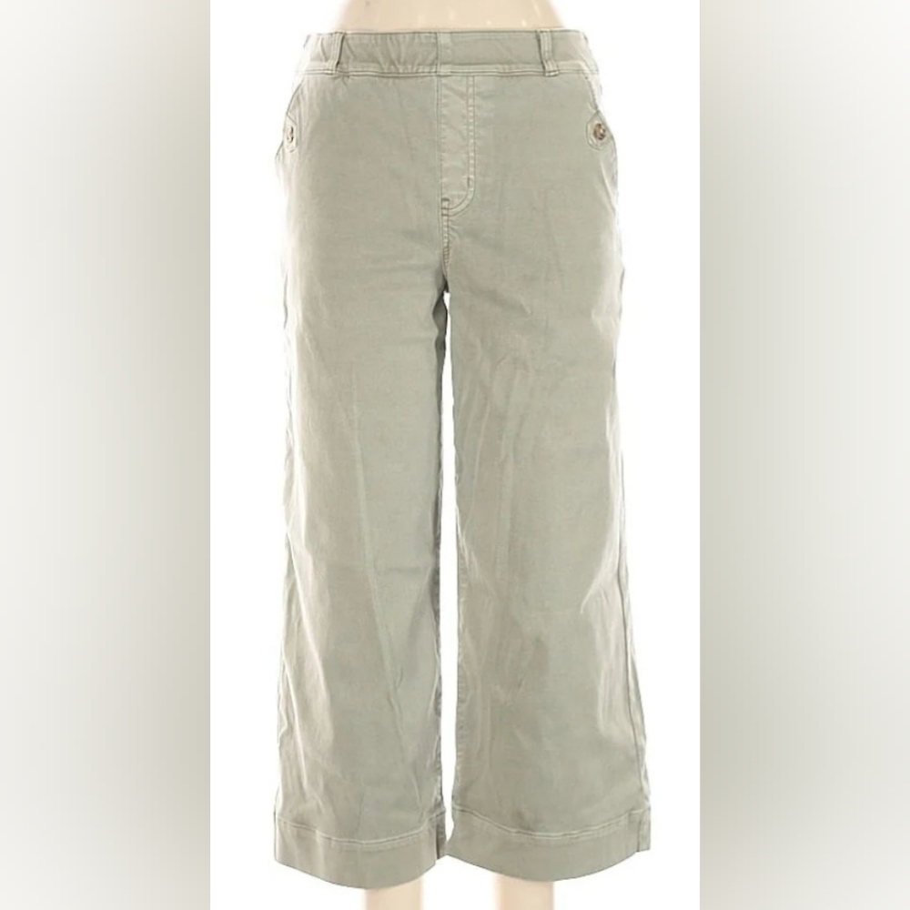 Spanx Cropped Twill Wide Leg Pants